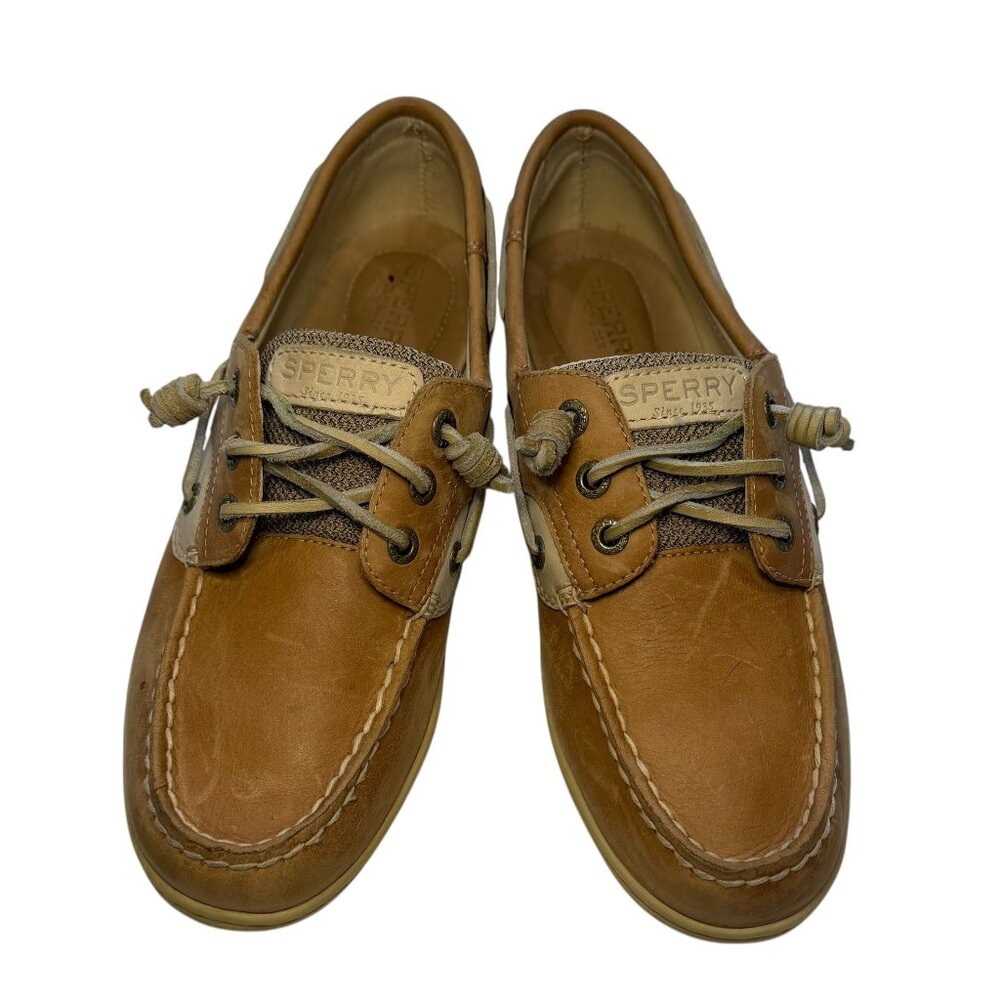 Sperry Top-Sider Women’s Boat Shoes | Linen Oat Leather | Size 8